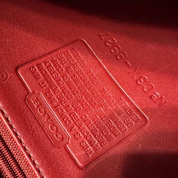 Vintage Coach 9927 Willis Crossbody Shoulder Handle Bag Red Leather - Picture 11 of 15